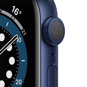 Apple Watch Series 6, 40 мм, корпус из алюминия синего цвета, спортивный ремешок «тёмный ультрамарин»