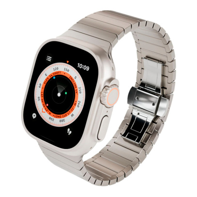 Ремешок для Apple Watch 42/44/45/49 mm VLP Titanium Band Серый