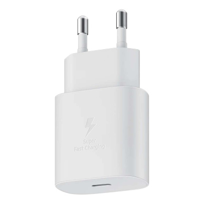 Зарядное устройство Samsung Fast Charger USB Type-C 25Вт (EP-TA800) Белый