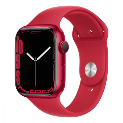 Apple Watch Series 7, 45 мм корпус из алюминия красного цвета, спортивный ремешок (PRODUCT)RED™