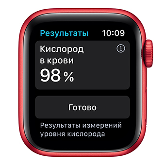 Apple Watch Series 6, 44 мм, корпус из алюминия цвета (PRODUCT)RED, спортивный ремешок красного цвета