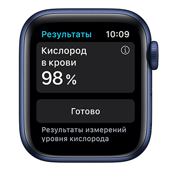 Apple Watch Series 6, 44 мм, корпус из алюминия синего цвета, спортивный ремешок «тёмный ультрамарин»
