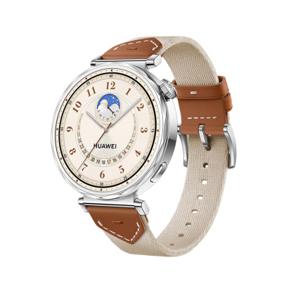 Часы HUAWEI Watch GT 5 Silver, 41 мм, цвет корпуса серебряный, цвет ремешка бежевый