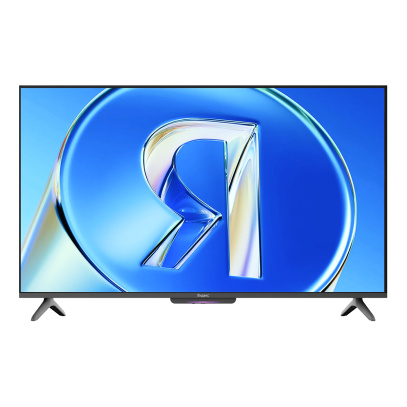 Телевизор Яндекс ТВ Станция Бейсик (Алиса) 43" 4K UHD, 60 Гц QLED (YNDX-00078) Чёрный