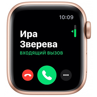 Apple Watch Series 5, 44 мм, корпус из алюминия золотого цвета, спортивный ремешок цвета «розовый песок»