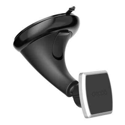 Автомобильный держатель Deppa Crab Mage, магнитный, PU-присоска, жесткая штанга (55134) Черный