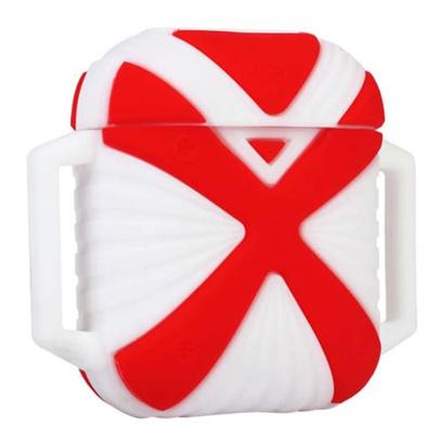 Чехол для Apple AirPods ударопрочный i-Smile (IPH1443) White/Red, белый/красный