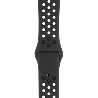 Apple Watch Nike+ Series 4, 44 мм, корпус из алюминия цвета «серый космос», спортивный ремешок Nike цвета «антрацитовый/чёрный»