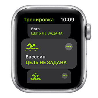 Apple Watch Nike Series 6, 40 мм, корпус из алюминия серебристого цвета, спортивный ремешок Nike цвета «чистая платина/чёрный»