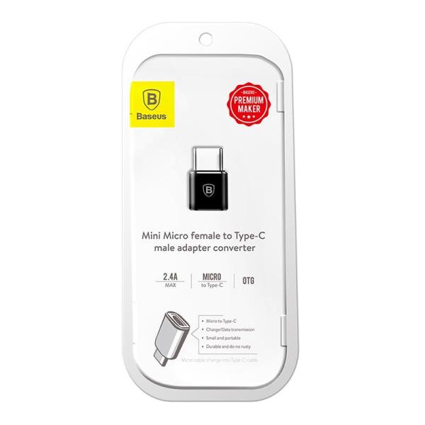 Переходник Baseus Micro to Type-C Converter (CAMOTG-01) Черный