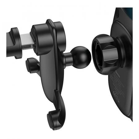 Автомобильный держатель с беспроводной зарядкой Baseus Milky Way Electric Bracket Wireless Charger, 15W (WXHW02-01) Черный
