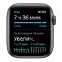 Apple Watch Nike SE (2020), 44 мм корпус из алюминия цвета «серый космос», спортивный ремешок Nike цвета «антрацитовый/чёрный»