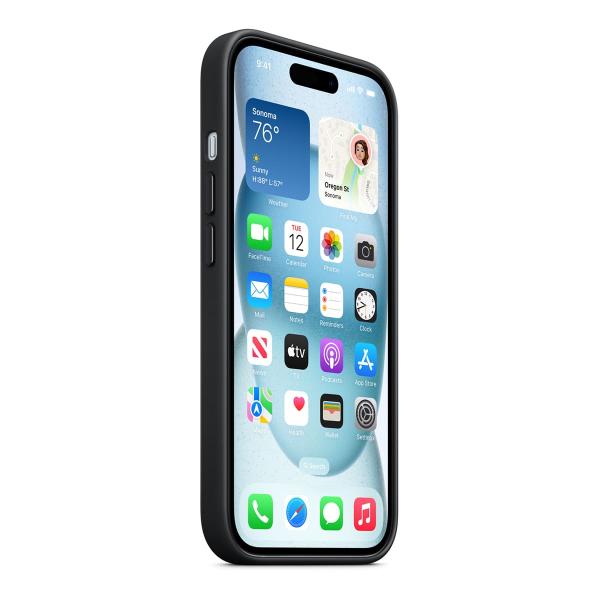 Чехол FineWoven Case для Apple iPhone 15 с MagSafe Black, черный