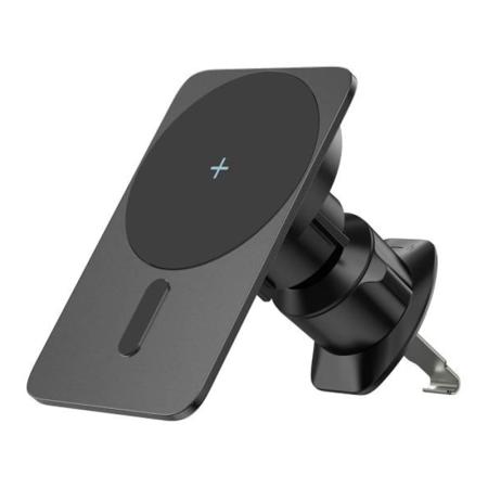 Автомобильный держатель с беспроводной зарядкой WiWU Liberator magnetic wireless charger (Wi-Q001) Черный