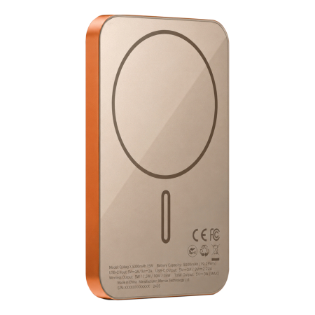 Внешний аккумулятор MOMAX 5000mAh Q.Mag X Magnetic Wireless Battery Pack (IP116AM) Orange, оранжевый