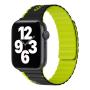 Магнитный силиконовый ремешок для часов iWatch на 42/44/45/49 мм WiWU Smart Magnetic Silicone (Wi-WB010) Black+Green