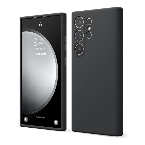 Чехол для Samsung Galaxy S24 Ultra Elago Soft silicone Liquid (EGS24SC68-BK) Black, чёрный