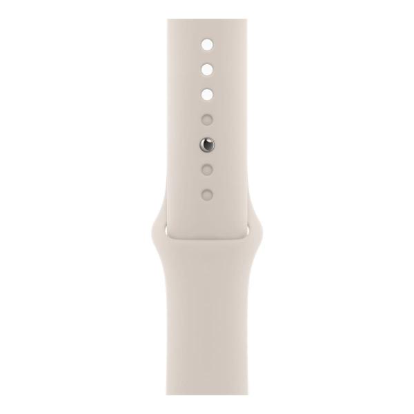 Apple Watch SE (2023), 44 мм корпус из алюминия цвета «Starlight», ремешок Sport Band размера S/M цвета «Starlight»