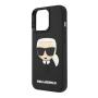 Чехол Karl Lagerfeld для iPhone 14 Pro 3D Rubber Karl's head Hard (KLHCP14LKH3DBK) Черный