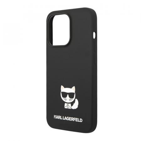 Чехол Karl Lagerfeld для iPhone 14 Pro Max Liquid silicone Choupette body Hard (KLHCP14XSLCTBK) Черный