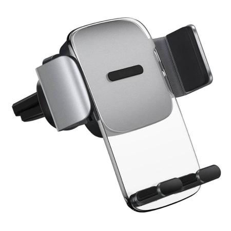 Автомобильный держатель Baseus Easy Control Clamp Car Mount Holder (Standard) For Air Outlets Silver (SUYK000112) Серебристый
