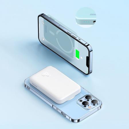 Внешний аккумулятор Baseus 6000mAh Magnetic Wireless Charging Power Bank 20W с MagSafe PPCXW06 (PPCX020003) Синий