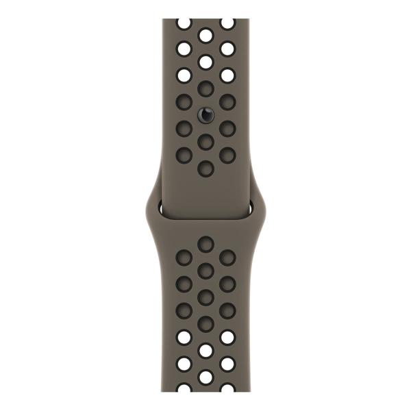 Apple Watch Nike SE (2022), 40 мм корпус из алюминия цвета «Starlight», ремешок Nike Sport Band размера S/M цвета «Olive Grey/Black»
