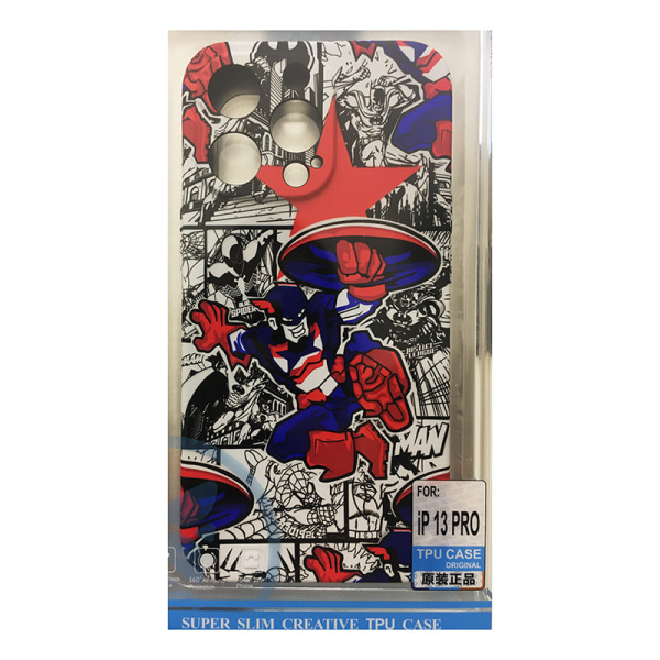 Чехол для iPhone 13 Pro LUXO Super slim creative TPU с рисунком Капитан Америка