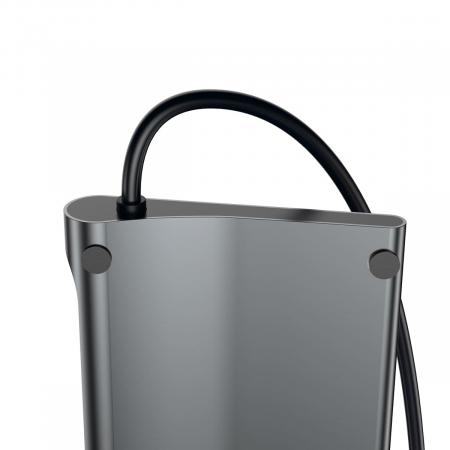 Переходник Baseus для MacBook HUB Enjoyment Series (Type-C to USB3.0+HDMI+SD/MMC+TF/Micro+LAN+VGA+PD+AUX) (CATSX-F0G) Deep Grey, темно-серый