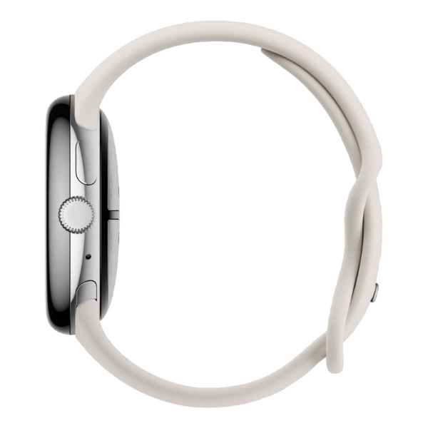 Часы Pixel Watch 3, 45 мм, LTE + Wi-Fi, Polished Silver/Porcelain, серебристый