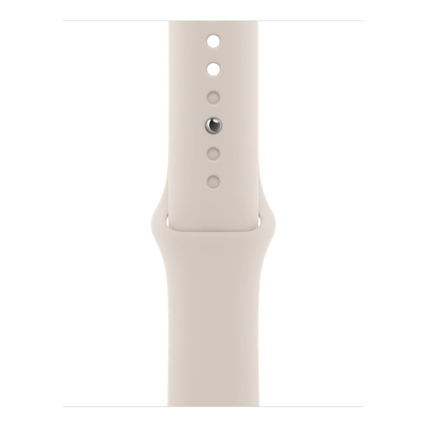 Apple Watch SE (2022), 40 мм корпус из алюминия цвета «Silver», ремешок Sport Band размера M/L цвета «Starlight»