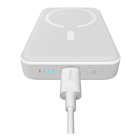 Внешний аккумулятор Baseus 10000mAh Magnetic Mini Wireless Fast Charge Power Bank 20W (PPCX030002) Белый
