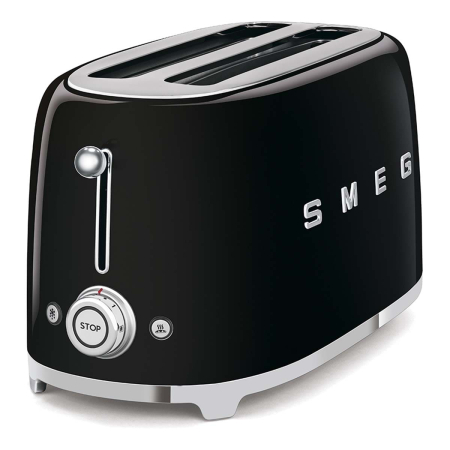 Тостер на 4 ломтика SMEG 50s style (TSF02BLEU) Черный