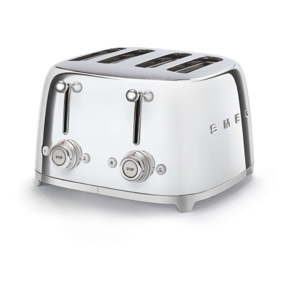 Тостер на 4 ломтика SMEG 50s style (TSF03SSEU) Хром