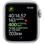 Apple Watch Series 5, 40 мм, корпус из алюминия серебристого цвета, спортивный ремешок белого цвета