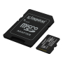 Карта памяти Micro SecureDigital 256Gb Kingston Canvas Select Plus (SDCS3/256GB) + SD адаптер