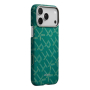 Чехол для iPhone 17 Pro Max Pitaka Monogram Edge Case (KI1701PTKP) Зелёно/золотой