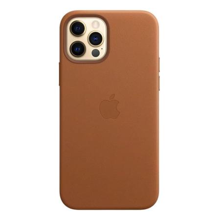 Чехол Leather Case MagSafe для Apple iPhone 12/12 Pro Brown, коричневый