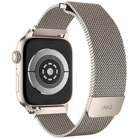 Ремешок UNIQ для Apple Watch 41/40/38 мм Dante Strap Mesh Steel (41MM-DANSLGT) Starlight