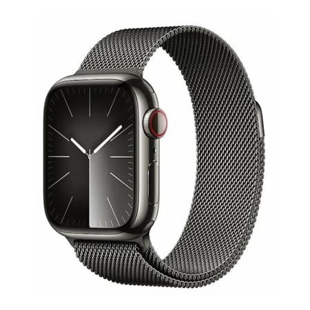 Apple Watch Series 9, 45 мм корпус из нержавеющей стали «Graphite», ремешок Milanese Loop цвета «Graphite»