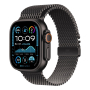 Apple Watch Ultra 2 (2024), 49 мм корпус из титана цвета «Black», ремешок Titanium Milanese Loop размера S цвета «Black»