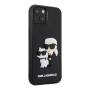 Чехол Karl Lagerfeld для iPhone 15 3D Rubber Karl & Choupette Hard (KLHCP15S3DRKCNK) Черный