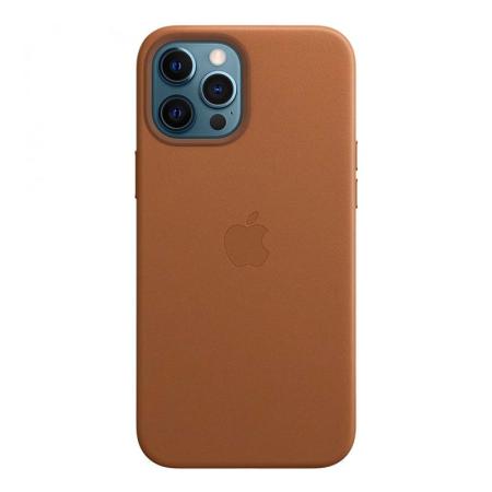Чехол Leather Case MagSafe для Apple iPhone 12/12 Pro Brown, коричневый