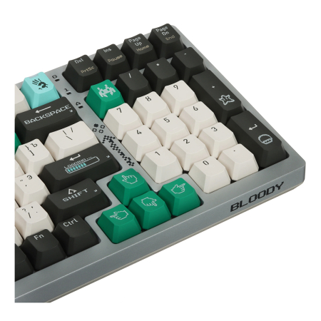 Клавиатура A4Tech Bloody S98 Pixels Green, USB for gamer LED Белый/бежевый