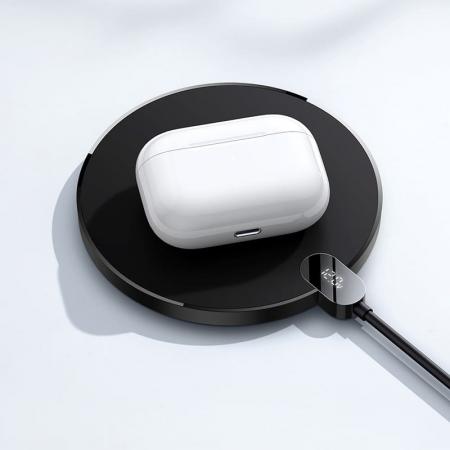 Беспроводное зарядное устройство Baseus Digital LED Display Gen 2 15W CCED000001 (BS-W526) Black, чёрный