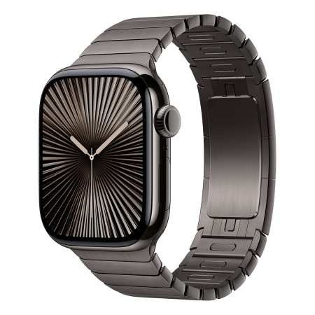 Apple Watch Series 10, 42 мм корпус из титана цвета «Slate», ремешок Link Bracelet цвета «Slate»