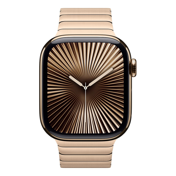 Apple Watch Series 10, 42 мм корпус из титана цвета «Gold», ремешок Link Bracelet цвета «Gold»
