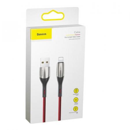 USB кабель Baseus Horizontal Cable разъем Lightning (CALSP-B09) Красный