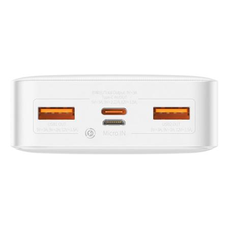 Внешний аккумулятор Baseus 20000mAh Bipow Digital Display Fast Charge Power Bank 20Вт Overseas Edition PPBD20K (PPBD050302) челый