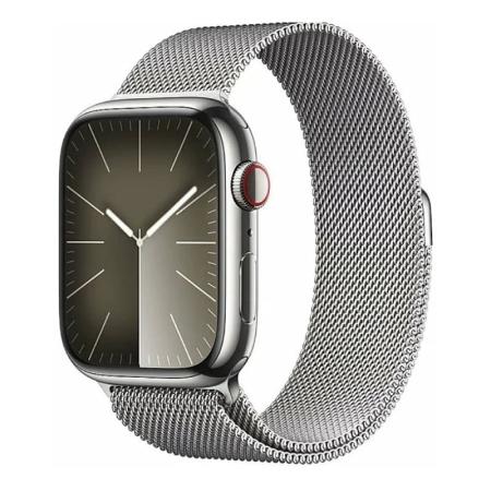 Apple Watch Series 9, 41 мм корпус из нержавеющей стали «Silver», ремешок Milanese Loop цвета «Silver»